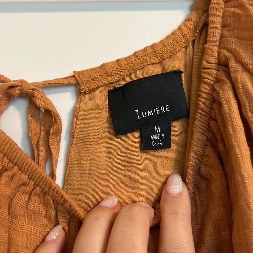 NWT! Pink lily long sleeve peplum top - Picture 2 of 5